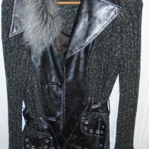 Womens Sweater Jacket with Belt
